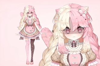 draw male female live2d anime nsfw chibi 3d vtuber rigging pngtuber 2d avatar