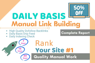 rank on 1 page your website by daily basis high quality backlinks