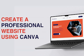 design a custom canva website with a modern design