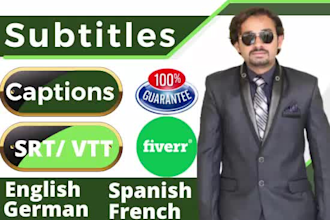 add perfect subtitles or closed captions to the video, create srt or vtt files