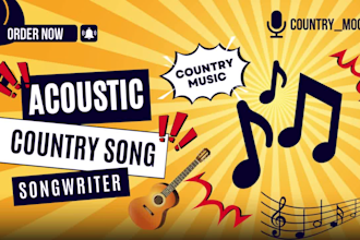 be your country music producer songwriter vocalist for acoustic rock folk song