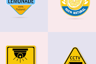 do custom sticker and clean badge design in 1 hour
