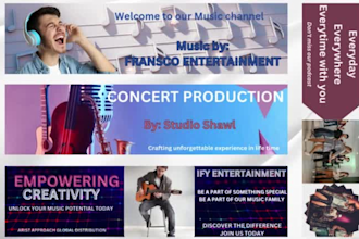 design linkedin banner youtube banner cover for your branding