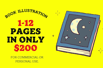 do children story book illustration in short time