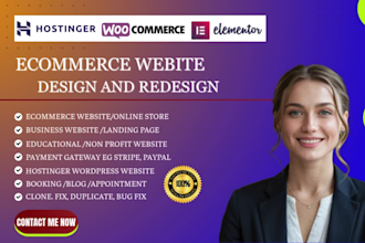 design setup custom ecommerce website redesign hostinger for speed SEO mobile