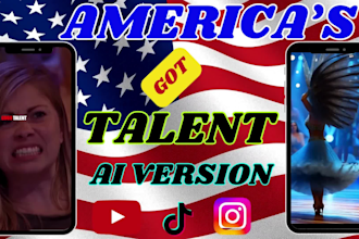 do viral america got talent video, ai fusion, ai video for youtube short, reels