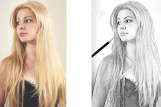 pencil sketch portraits and illustrations