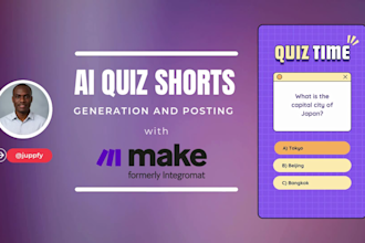 automate quiz shorts video creation using make dot com