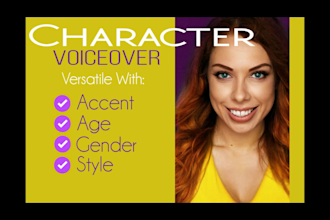 record your professional character voice over