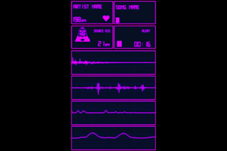 create a heart monitor music or audio visualizer horizontal or vertical