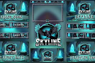 make cool twitch intro, stream logo, stream overlay animation, twitch sub badges