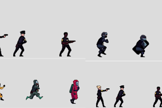 make 2d sprite sheet character for your game