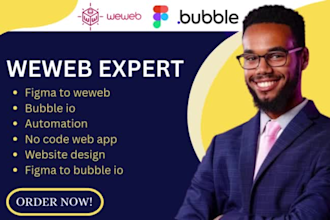 convert figma to weweb bubble io website redesign weweb app