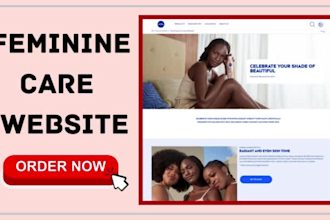 design 7 figure feminine care website beauty skincare cosmetics shopify store