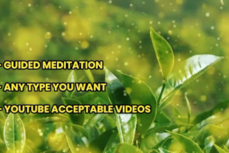 create 10 best guided meditation, affirmation, sleep story videos with voiceover