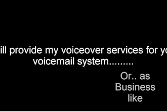 record a voicemail, ivr, avr voiceover message today