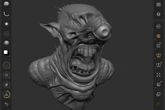 do creature zbrush sculpt and model for your movie and game