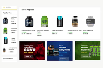 design food supplement shopify store health supplement nutrition shopify website