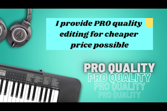 edit sound and be the audio engineer for you