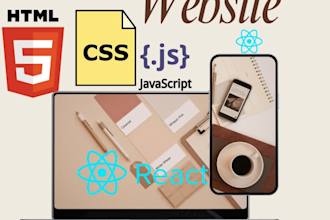 be your frontend web developer using HTML, CSS, js and react
