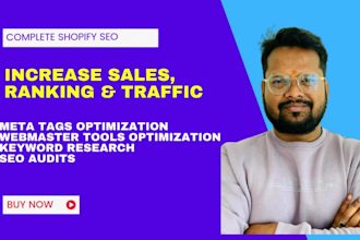 do complete shopify SEO to improve google ranking, traffic