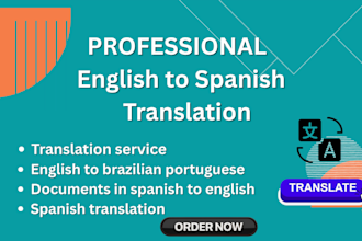 translate provide english to spanish translation translate english to spanish