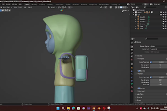 3d character and environment modeling design in blender