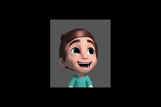 do stylized character rigging in blender maya cinema4d daz3d, 3d character model