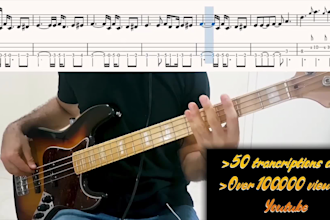 make bass tabs of any song