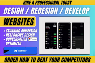 design, redesign, update or fix webflow website, convert figma to webflow design