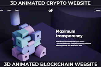 3d animated website 3d crypto website 3d blockchain animated website threejs