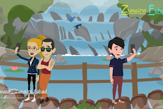 create 2d cartoon animation, 2d music video for your song