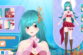 design and rigging vtuber character in live2d, for vtuber model and vtube