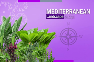 do mediterranean 2d landscape design for you