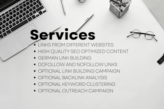 write article with german backlinks and website promotion