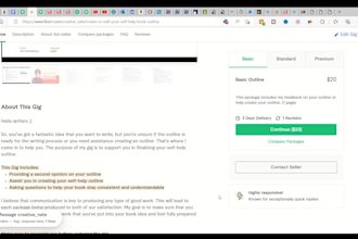 create or edit your self help book outline