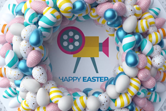 create beautiful easter logo animation, intro video