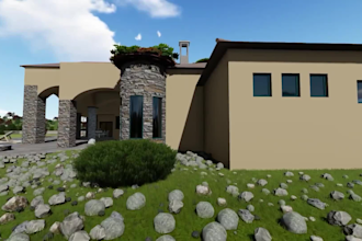 design house exterior interior model 3d animation walkthrough