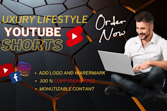 create luxury lifestyle shorts with powerful motivational speech