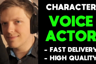 record male character voice over for your project