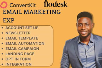 do convertkit email template and setup flodesk landimg page