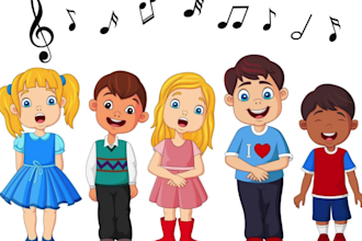 produce kids music, rhymes, children song with vocal