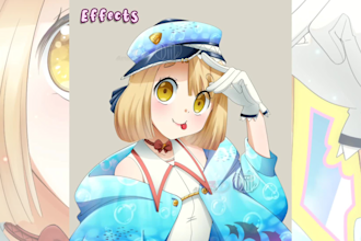 draw an anime original character, fanart, pfp in my style