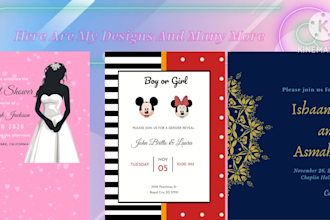 design an invitation card for birthday, party etc