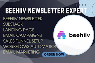 beehiiv newsletter automation, landing page, brevo, substack, email marketing,