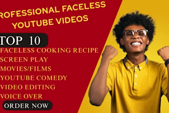 promote faceless cooking channel