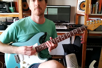 record a rhythm funky guitar on your song