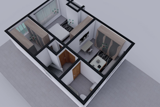 model 3d using sketch up, revit, lumion ,point cloud and archicad