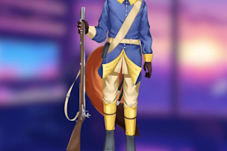 design vtuber model character nsfw live2d model in anime style