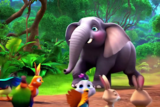 create 3d kids cartoon songs using leonardo ai